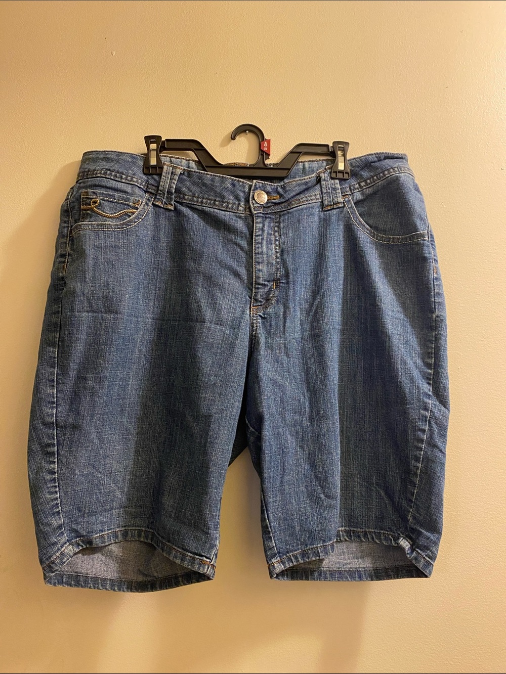 Riders by Lee Women's Classic Denim Bermuda Shorts in Blue